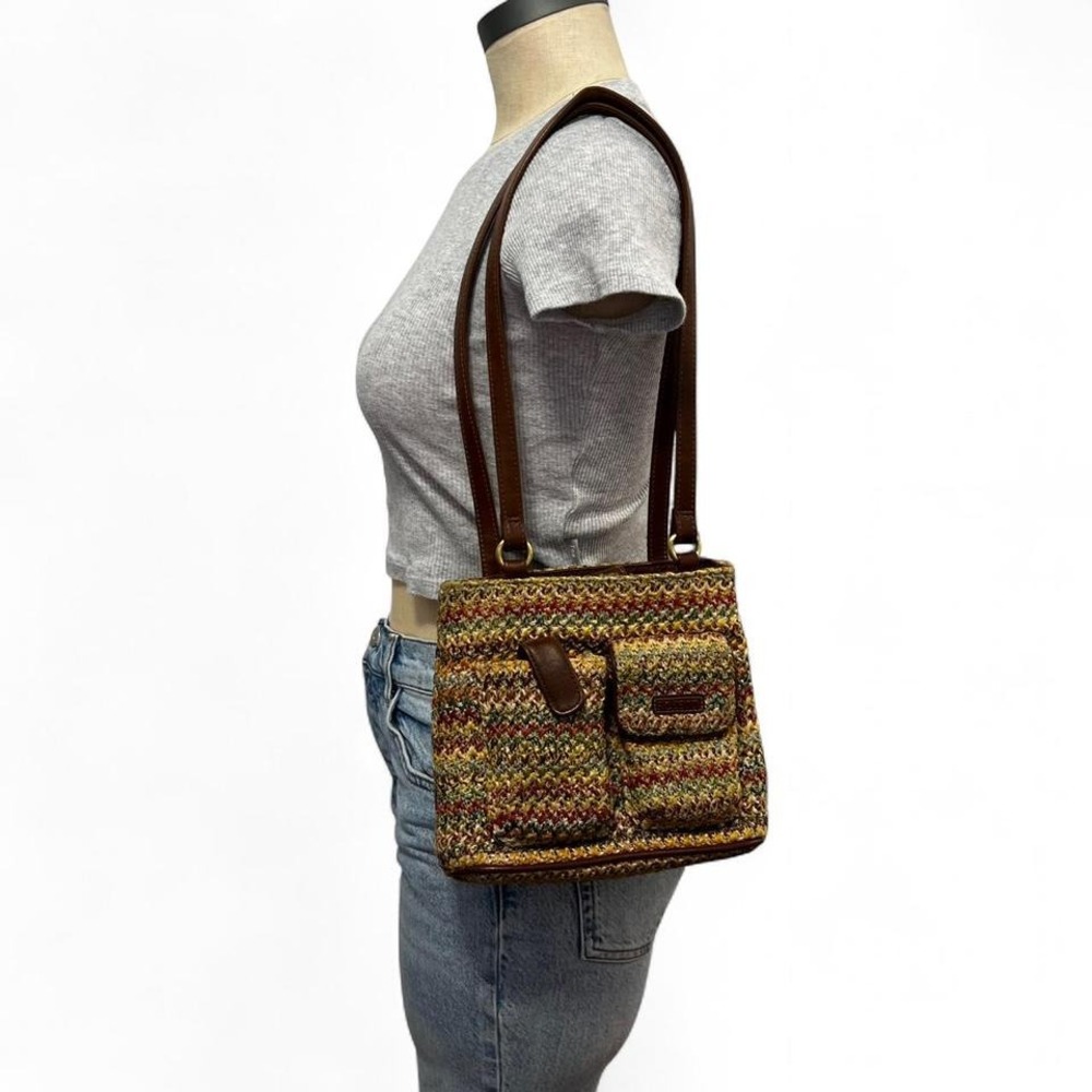 Vintage Multi-coloured woven shoulder bag